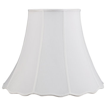 34005 Scallop Bell Shape Spider Lamp Shade, White, 20" wide, 10"x20"x15 3/4"