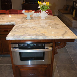 White Marble Kitchen - Microwave Ovens