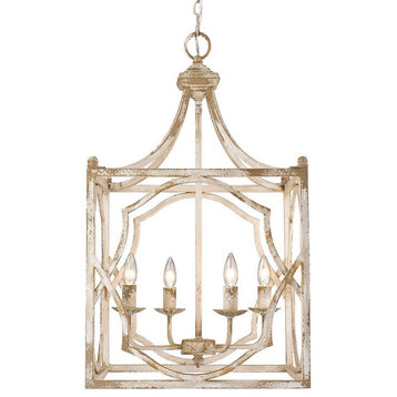 4 Light Pendant in Transitional style - 31 Inches high by 18 Inches wide