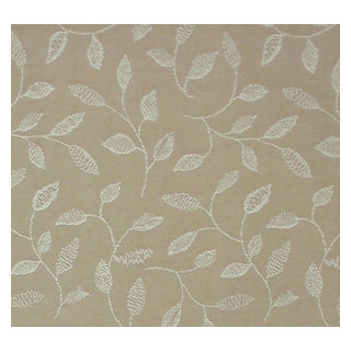 P Kaufmann Garden Vine Pearl Grey Embroidered Drapery / Upholstery Fabric