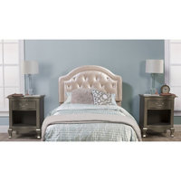 Karley Headboard - Full - Headboard Frame Included - Champagne Faux Leather