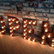 Black Font Marquee Letter by West Vintage Trading Company