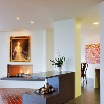 Living Room Entry and Fireplace