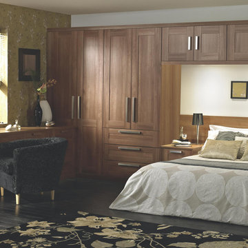 Shaker Walnut Style Modular Bedroom Furniture System