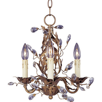 Maxim Elegante 3-Light Chandelier 2855EG - Etruscan Gold