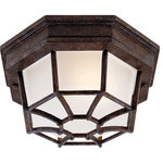 Savoy House - Exterior Collections Outdoor Flush Mount, Rustic Bronze, 9"x5" - Decorate your favorite outdoor space with this flush-mount fixture to bring a sense of style alfresco.