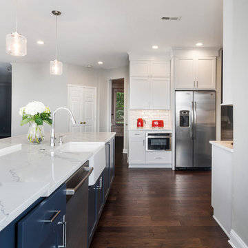 Blue and White Kitchen in Yardley