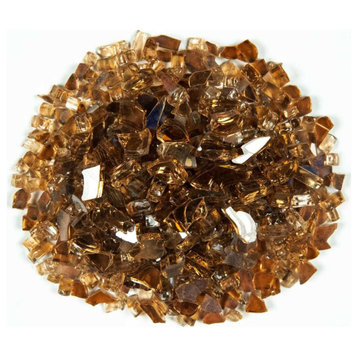 Copper Brown 0.64 CM 20 LBS Crystal Reflective Fireglass, Sample