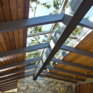 Old Ranch Rd. Created a Skylight Across The Entire Ridge Beam