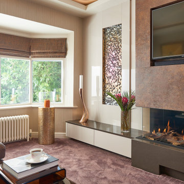 Modern Accent Glass Panels for Living Room