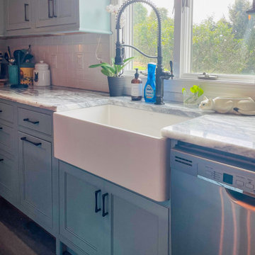 Tranquil Blue Inset Shaker Kitchen