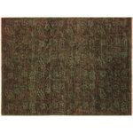 Bareens Designer Rugs - Overdyed Sandee Green/Green Area Rug, 5'10"x7'3" - Masterfully hand-knotted by skilled artists, this over dyed hand knotted rug highlights careful attention to detail and color to create a remarkable chromatic composition. Each rug is hand knotted using centuries old techniques and mellowed down by the natural energy of the sun. While retaining the original design each rug is given a unique artistic composition by over dying and washing each rug in remarkable color palette to produce a bolder, brighter, modern and saturated look. The modern inspired look with rich, luscious detailing, vibrant feel and a show-stopping palette with saturated colors provides an unexpected decor twist. The historic and timeless appearance of this collection offers an exquisite quality of one-of-a-kind artistic rugs.
