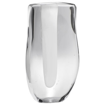 Cyan Inverted Oppulence Vase 11252, Clear