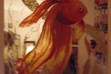 Broken Glass Art - Goldfish
