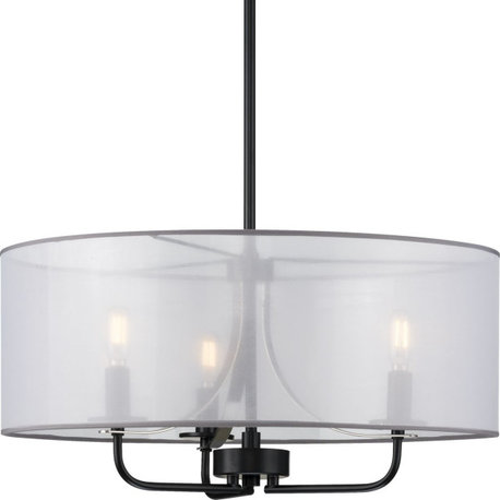 Riley Collection Black 3-Light Pendant