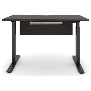 Kalmar 55" Standing Desk With Black Base, Espresso and Black