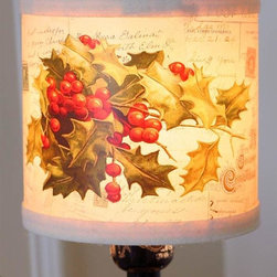 Wintery Holly Lampshade - Holiday Decorations