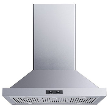 Winflo Convertible Island Range Hood, 475 CFM, Stainless Steel, 30"