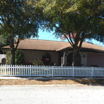 White Picket Fence with Privacy