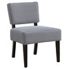 Abstract Dot Fabric Accent Chair in Light and Dark Blue