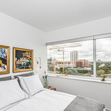 Mid Century Modern Update of High-Rise Condo in Houston's Museum District