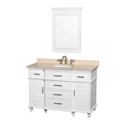 Ackley 48" inch White Finish Bathroom Vanity - Bathroom Vanities And Sink Consoles