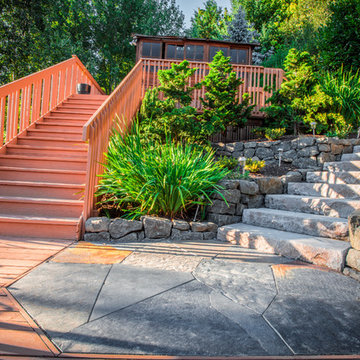 Slab Steps and Four Season Lawn in NW Portland, Oregon