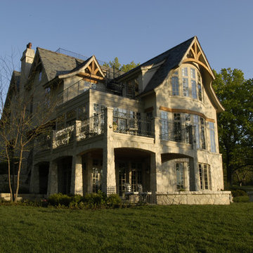 Exterior featuring Oakfield Rustic Rubble Tumbled with Graduated Slate Roof