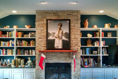 Family room - contemporary family room idea in Baltimore