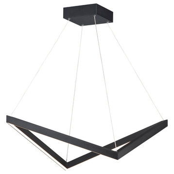 ET2 E30574 Stealth 21"W LED Abstract Chandelier - Black