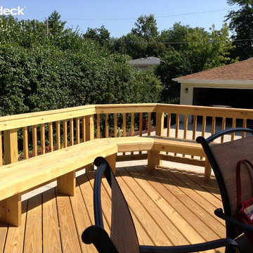 Wood Deck with Patio in Glenview, Illinois