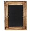 32" Gray Natural and White Wood Framed Accent Mirror