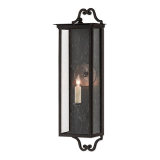 Giatti Outdoor Wall Sconce 1-Light, Midnight, Pure Black ...