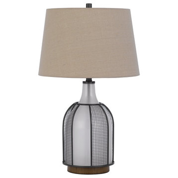 Morgan 2 Light Table Lamp, Frost and Black
