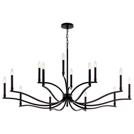 Malene Chandelier, Black, 52.75 Inch