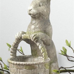 Rabbit with Basket Statue - Holiday Accents And Figurines