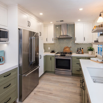 Transitional Green Serenity Kitchen