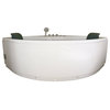 5' Rounded Modern Double Seat Corner Whirlpool Bath Tub With Fixtures