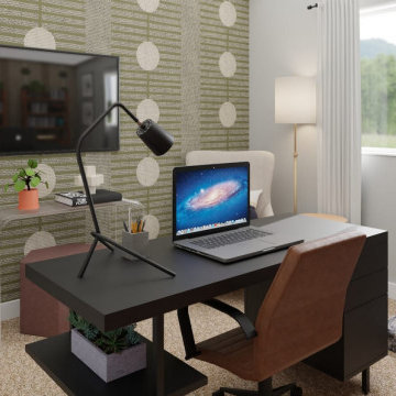 Small Mid-Century Modern Home Office