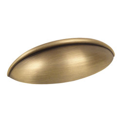 Cosmas - Cosmas 1399BAB Brushed Antique Brass 2-1/2&rdquo; CTC (64mm) Cabinet Cup Pull - Cabinet And Drawer Handle Pulls