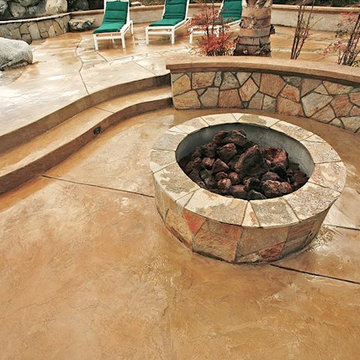 Stamped Concrete Pool Deck