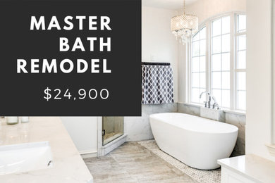 Inspiration for a modern bathroom remodel in Dallas