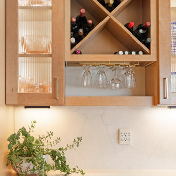 Calacatta Valentin and Waypoint Maple Rye Kitchen Remodel