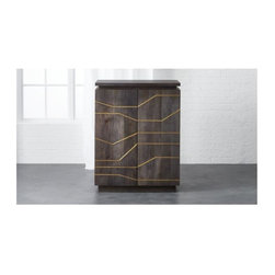 brass inlay cabinet | CB2 - Storage And Organization