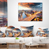 Berlin at Dawn with Dramatic Sky Cityscape Throw Pillow, 18"x18"