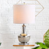 Colette 20" Mini Glass Table Lamp, Silver, Single