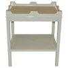 Edgartown End Table with Shelf - White Dove with Linen