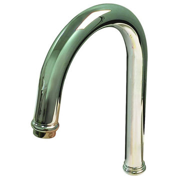 Rohl Italian Kitchen C Spout with 6-1/2-in Short, Polished Chrome