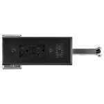 Docking Drawer - Style Drawer 21 Flush, In-Drawer Powering Outlet, 2 AC GFCI Outlets, Black - Create an in-drawer powering station to power up to 2 devices. Ideal for powering hair dryers, curling irons, stand mixers, tools, etc. ETL Listed to UL962a.