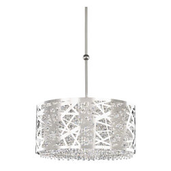 Schonbek Shadow Dance Radiance Brushed Steel Pendant - Pendant Lighting